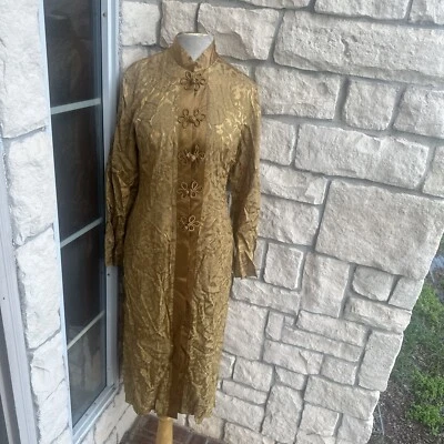 Винтажная женская куртка 90-х R and M Richards от Karen Kwong средний размер атласная азиатская - Изображение 1 из 4