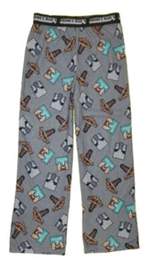 Minecraft Boys Grey Printed Pajama Pant Size 4/5 6/8 10/12 14/16 - Picture 1 of 1