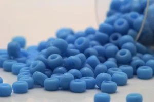 Miyuki Round Rocailles 8/0 Opaque Sky Blue Seed Beads RR-413 - Picture 1 of 1