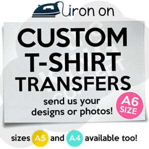 Custom Iron On T-Shirt Transfer A6 Your Image Photo Design Hen Stag Personalised