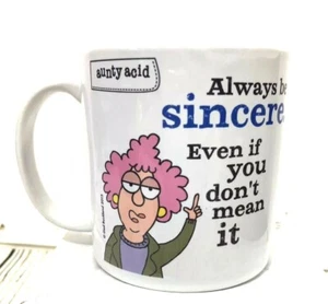 Aunty Acid Funny Extra Large Mug 20 Oz Ceramic Jumbo Coffee Soup Cocoa Tea Cup - Picture 1 of 7