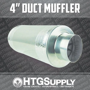 4" DUCT MUFFLER INLINE FAN SILENCER NOISE REDUCER inch four in carbon filter can - Picture 1 of 1