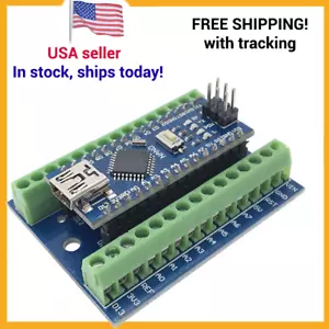 ATMEGA328P V3.0 Board + Expansion Terminal Adapter Shield for Arduino Nano IDE - Picture 1 of 11