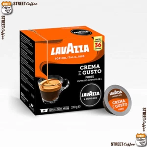 36 CIALDE CAPSULE CAFFE' LAVAZZA A MODO MIO MISCELA CREMA E GUSTO FORTE - Foto 1 di 12