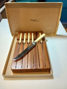 Vintage Hutzler's Department Store Baltimore MD 6pc Steak Knife Set (Sheffield) - Picture 1 of 15