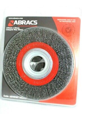 ABRACS Crimped Wire Wheel 150mm X 20mm Bench Brush Polishing ABWBWF15020C • 18.50£