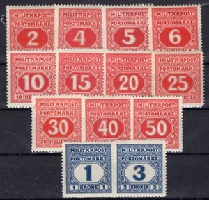 AUSTRIA-BOSNIA, Postage Ank.14-26! Lot MNH! Very Rare Ank. 325.- - Picture 1 of 1