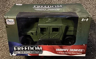 Autoworld  Freedom Brigade HMMWV (Humvee) Die Cast 1:18 Scale  Green ~ NEW - Image 1 of 4