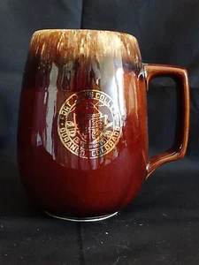 Vintage Hull Pottery ~ Large Brown Drip 6" Stein/Mug ~ FORT LEWIS COLLEGE - Picture 1 of 3