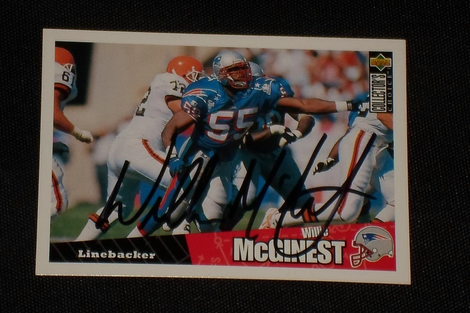 WILLIE McGINEST 1996 UD COLLECTOR'S CHOICE SIGNED AUTOGRAPHED CARD #305 PATRIOTS - Image 1 of 1