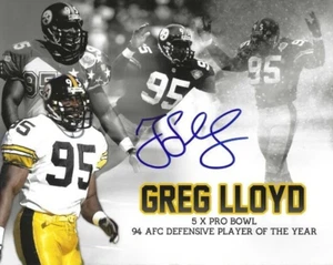 Autogramm GREG LLOYD Pittsburgh Steelers 8x10 Foto mit Showticket - Bild 1 von 1