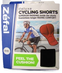 Pantalones Cortos de Ciclismo ZEFAL Deluxe para Hombres Negros Acolchados Talla SM-MED 28-32" Negros Nuevos - Imagen 1 de 8