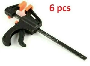 6 pcs  4" Bar Clamp F Wood Working ABS   Quick Release Steel Bar Clamp Spreader - Picture 1 of 2
