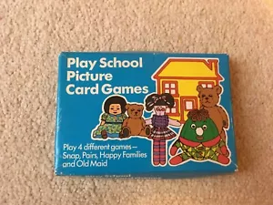 Vintage 1980s BBC Play School picture card games - Picture 1 of 4