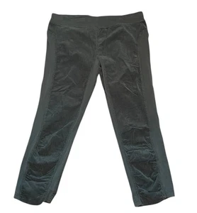 WEARABLES XCVI Jetter Cotton Crop Pull On Ruched Stretch Leggings Gray Size L - Picture 1 of 6