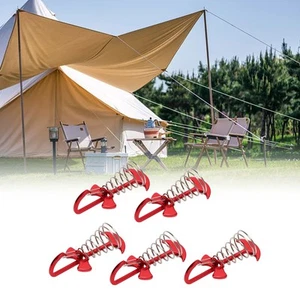 5 PCS Deck Anchor Pegs Tent Awning Spring Hook Adjustable Wind ZZ - Picture 1 of 12