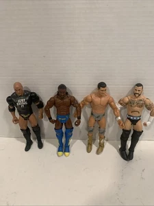 Lot Of 4 WWE Figures The Rock CM Punk Kofi Alberto Del Rio - Picture 1 of 22