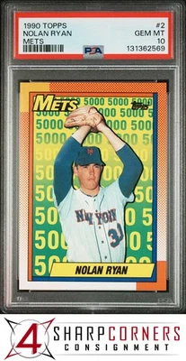1990 Topps #2 Nolan Ryan Mets Hof PSA 10 Foto 1 de 3