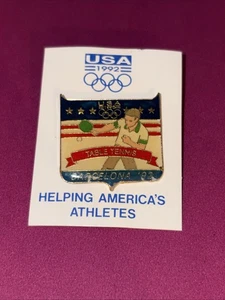 USA Olympia Tischtennis Pin Barcelona 1992 Vintage - Bild 1 von 4
