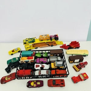 Matchbox Lesney Diecast Lorry Car Transporter Model Job Lot & Carry Case Tray - Picture 1 of 11