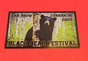 2022 Curran Michigan Black Bear Festival Car Show Metal Dash Plaque - Picture 1 of 1