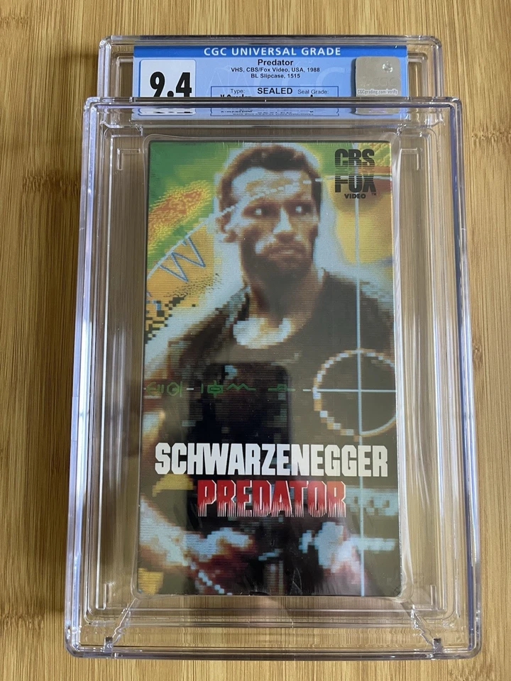 Predator VHS sealed (1988), back blue CBS FOX watermark, CGC 9.4 A seal! - Image 1 of 4