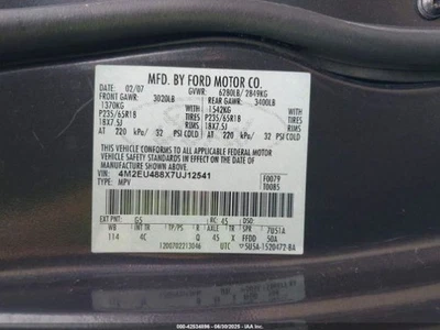 Mercury Mountaineer 2007 4x4 conjunto de diferencial trasero relación 3,55 usado 141 k Foto 1 de 4