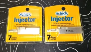 Lot Of 2 Pkgs. ~ Schick Injector Blade Refills ~ 7 Blades Per Package ~ New - Picture 1 of 2