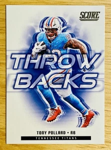 2025 Score Football Tony Pollard Throw Backs #14 Miami Dolphins - Picture 1 of 2