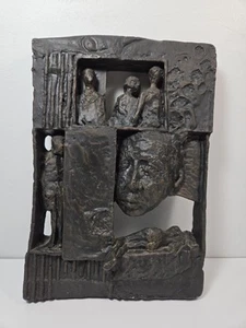 William Meyerowitz MCM Modernist Skulptur 1969 Ziamonon Figuren in Fenstern - Bild 1 von 12