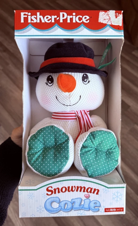 Fisher Cozie Thermal Waffle Snowman Cozy Plush Stuffed Toy 1997 Vintage