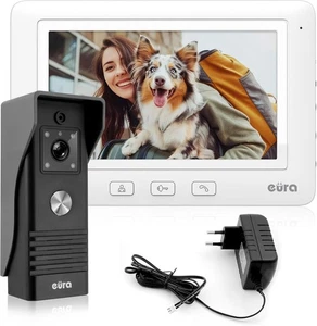 Eura VDP-45A3 Alpha Video-Türsprechanlage Gegensprechanlage, Weiss, 7-Zoll-Farbm - Bild 1 von 9