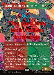 MTG SCARLET SPIDER, BEN REILLY 214 EXC - RAGNO ROSSO, BEN REILLY - SPM X IT - Picture 1 of 1