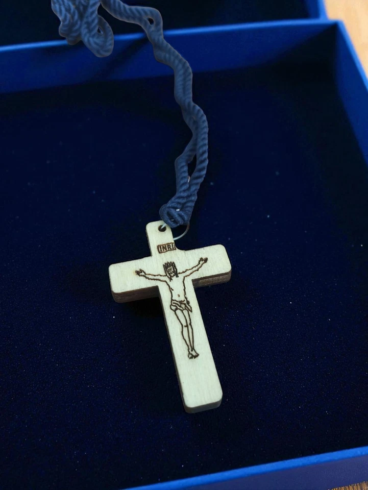 Ancien chapelet vintage en bois, petit format, objet religieux de collection - Photo 1/1