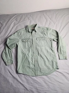 Camisa De Colección L.L Bean Lona Lavada al Sol Para Hombre Talla Mediana Verde Abotonada 270133 - Imagen 1 de 8