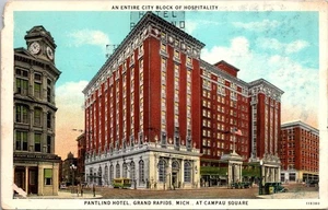 Postcard Pantlind Hotel Grand Rapids Michigan At Campus Square Posted 1929 - Picture 1 of 2
