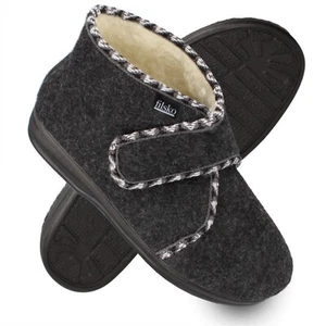 Damen Hausschuh mit Klettverschluss aus Easy-Filz Hüttenschuh Gr. 36-41 Hedlunda - Bild 1 von 10