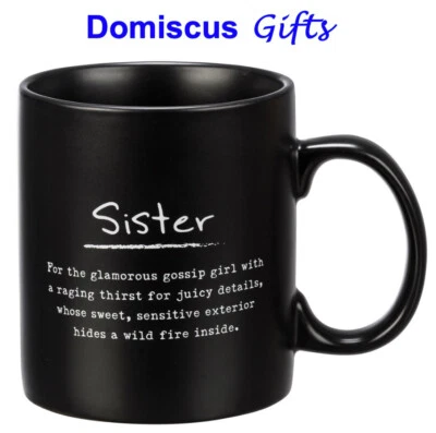 20 oz. NEW! SISTER Best Friend  COFFEE Cup Drink Mug BFF Primitives by Kathy - Image 1 of 3