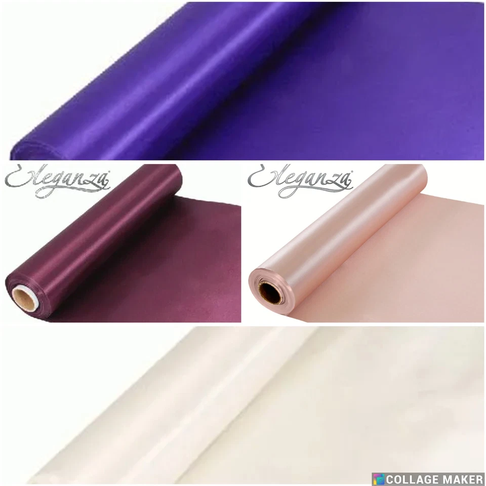 Rose Gold 29cm Wide Satin Fabric Party Venue Wedding Table Decor Craft Eleganza