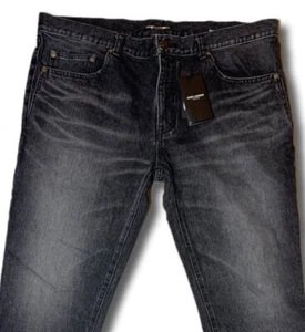 Saint Laurent Black Lead Jeans Size 36 Made in Japan - Picture 1 of 9