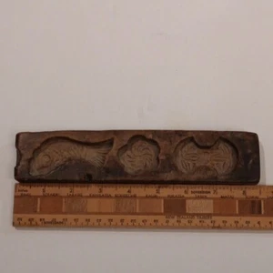 ANTIGUO MOLDE DE MANTEQUILLA DE MADERA TALLADA A MANO DE PRINCIPIOS DE 1800 MOLDE DE MANTEQUILLA MUY ÚNICO - Imagen 1 de 13