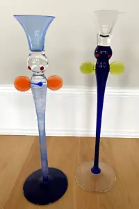 2 Candlesticks - Bohemia Art Glass, Vsetin - hand made in Czech Republic - Picture 1 of 10