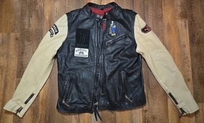 ¡COMO NUEVO! Chaqueta de cuero Harley Davidson para mujer talla XL negra y crema X-Large Foto 1 de 4