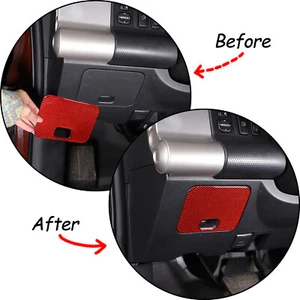 Red Carbon Car Driver Fuse Box Panel Sticker Trim For Toyota FJ Cruiser 2007-21 - Picture 1 of 16