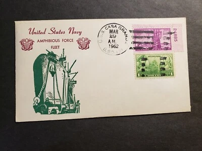USS CASA GRANDE LSD-13 Naval Cover 1962 AMPHIBIOUS Cachet - Image 1 of 2