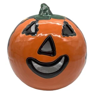 Telavera Mexican Large Pottery Pumpkin Ceramic Halloween Decor Collectible - Picture 1 of 12