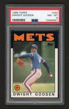 1986 TOPPS DWIGHT GOODEN #250 NEW YORK METS LEGEND DOC PSA 8 NEAR MINT-MINT