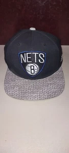 Brooklyn Nets  NBA Snapback Hat Nets Ball Logo Cap Flat Brim - Picture 1 of 5