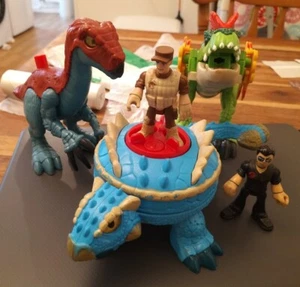 Imaginext Jurassic World Dilophosaurus ANKYLOSAURUS THERIZINOSAURUS DINOSAURIOS - Imagen 1 de 6