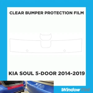 Película protectora contra arañazos transparente para para parachoques trasero de 5 puertas 14-19 para Kia Soul - Imagen 1 de 3